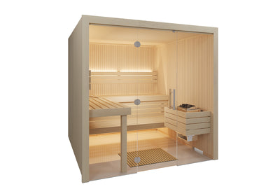 Elementsauna Gracil mit Glasfront
