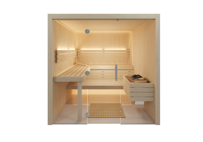 Elementsauna Gracil mit Glasfront