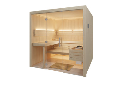 Elementsauna Gracil mit Glasfront